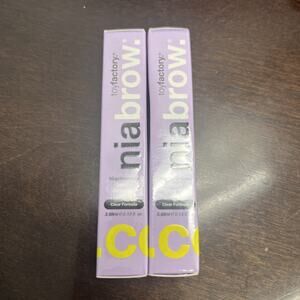 2- TOYFACTORY Niabrow Serum Brow Gel 0.13 Oz - Clear NIB